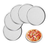 YMTWSRY 5PCS Mesh Pizza Screen, 12In Stainless Steel Pizza Tray Net Round Non Stick Baking Pan for Oven Home Restaurant