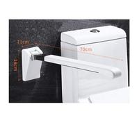 YMTXC Bathroom Folding Support Handle, Foldable Bathroom Grab Rail with Leg for Elderly, Gravida, Disabled, Folding Handle, Wall Mounting, White