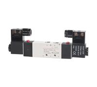 YMUGUEGH 4V130C-06 4V230C-08 4V330C-10 4V430C-15 Pneumatic Air Solenoid Valve 5 Port 3 Position Way Reversing 12V 24V 110V 220V(4V330P-08,AC110)