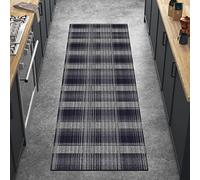 Ymural Carpet Runner Grey Rugs for Hallway 40x150CM Non Slip Mat Washable Tartan Runner Rug for Kitchen Bedroom Hallway Stair Doorway, Customizable