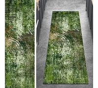 Ymural Carpet Runner Non Slip for Hallway Runner Rug Abstract Dark Green Anti Skid Long Hall Runner Mat for Hallway Bedroom Doorway Stair Steps, Customizable