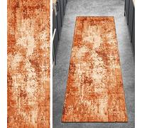 Ymural Carpet Runner Non Slip for Hallway Runner Rug Abstract Washable Orange Anti Skid Long Hall Runner Mat for Hallway Bedroom Doorway Stair Steps, Customizable