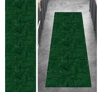 Ymural Carpet Runners Non Slip, 80x300CM Dark Green Kitchen Hallway Carpet Runner Washable Abstract Anti Skid Long Hall Runner Mat for Hallway Bedroom Doorway