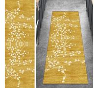 Ymural Hallway Runners Rug, Carpet Runner Washable Non Slip Vintage Yellow Anti Skid Long Hall Runner Mat for Hallway Bedroom Doorway Stair Steps, Customizable