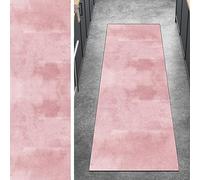 Ymural Runner Carpet Non Slip for Hallway Runner Rugs Abstract Washable Pink Anti Skid Long Hall Runner Mat for Hallway Bedroom Doorway Stair Steps, Customizable