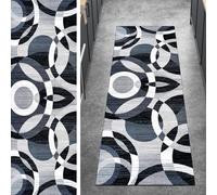 Ymural Runner Rug for Hallway, 100x220CM Dark Gray Kitchen Non Slip Carpet Runner Washable Modern Anti Skid Long Hall Runner Mat for Hallway Bedroom Doorway Stair Steps, Customizable
