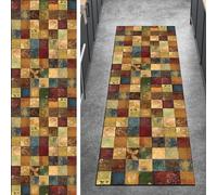 Ymural Runner Rug for Hallway, 70x240CM Orange Kitchen Non Slip Carpet Runner Washable Vintage Anti Skid Long Hall Runner Mat for Hallway Bedroom Doorway Stair Steps, Customizable