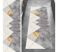 Ymural Runner Rug for Hallway Modern Grey Non Slip 60x60CM Washable Anti Skid Long Carpet Runners for Kitchen Bedroom