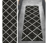 Ymural Runner Rugs for Hallway Kitchen Non Slip Carpet Runner Washable Abstract Black Anti Skid Long Hall Runner Mat for Hallway Bedroom Doorway Stair Steps, Customizable