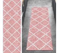 Ymural Runner Rugs for Hallway Kitchen Non Slip Carpet Runner Washable Abstract Pink Anti Skid Long Hall Runner Mat for Hallway Bedroom Doorway Stair Steps, Customizable