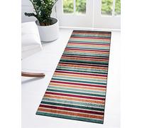 Ymural Runner Rugs Striped Carpet Runner for Hallway Multicolor 70x100CM Non Slip Mat Washable Runner Rug for Kitchen Bedroom Hallway Stair Doorway, Customizable