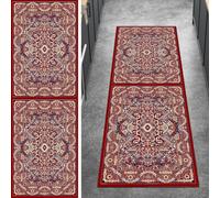 Ymural Vintage Carpet Runner for Hallway Red, Non Slip 70x500CM Washable Anti Skid Long Runner Rug for Kitchen Bedroom