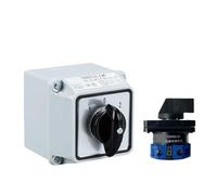YMW26-20/1M IP65 Rotary Cam Switch Changeover Control Circuit 690V 20A 1 Pole With Protective Box LW26 LW28 LW39B 1Pcs(1-0-2 with box)