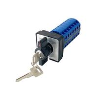 YMW26-20YS2/7 Dual Power Control 20A 7 Poles Three Position With Key Lock Changeover Rotary Knob Cam Switch IDGTTLDF(3 Position)