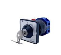 YMW26-25YS3/1S universal switch with lock and key, single hole installation, 25A power cut-off, LW26