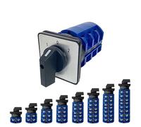 YMW26-63A LW26 690V Silver Contact Control Power 1-6 Poles 2/3 Positions Changeover Cam Switch Rotary Selector 1Pcs(6P-24 Terminals)
