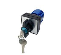 YMW26 LW26-20YS2/3 Three Positons Silver Contact 20A 3 Poles Rotary Cam Switch With Key Lock 1Pcs