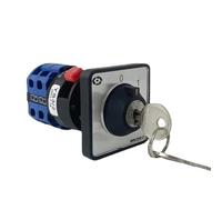 YMW26 LW26-20YS3/2S Single Hole Universal selector with Key 2-Pole 2-bit 0-1 Off-ON Power Supply 20A Rotary cam Switch(Customize)