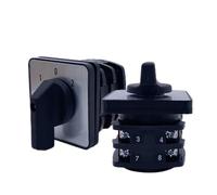 YMW27-32A/63A Rotary Cam Switch ON-OFF-ON Three Positions 1-3 Poles Silver Contact Changeover Selector 1Pcs(32A 3 Poles)