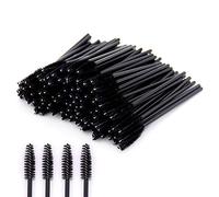 YMWALK 100 Pcs Disposable Mascara Wands Black Eyelash Brushes for Eyelash Extension Eyebrow Applicator Cosmetic Makeup Brush Tool Kits