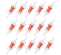 YMWALK 15 PCS Durable Aquarium Air Pump Check Valves for Common Air Pumps,One Way Non-Return Valve for 4mm Inner Diameter Airline Tubing Fish Tank Accessories (Red)