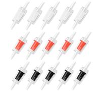 YMWALK 15 PCS Durable Aquarium Air Pump Check Valves for Common Air Pumps,One Way Non-Return Valve for 4mm Inner Diameter Airline Tubing Fish Tank Accessories (3 Colors)