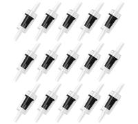 YMWALK 15 PCS Durable Aquarium Air Pump Check Valves for Common Air Pumps,One Way Non-Return Valve for 4mm Inner Diameter Airline Tubing Fish Tank Accessories (Black)