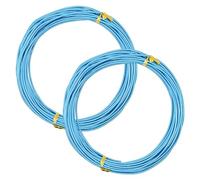YMWALK 2mm Aluminum Craft Wire, 2 Rolls Bendable Modelling Wire Metal Sculpting Wire for Jewellery Making, Bike Modelling,Bonsai Training,Floral Making (2mm*10m Each Roll) (Blue)