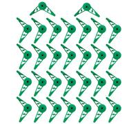 YMWALK 30 Pieces 360° Adjustable Plant Clip, Low Stress Stem Support Training Bender for Garden Branches, Vine and Flower Growth, Versatile Plant Clamps for Optimal Shape Control (Green)