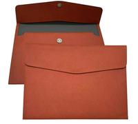 YMWALK A4 Document File Folder Wallet,PU Leather Portable and Waterproof Document Holder Organizer Envelope File Storage Bag for Business,Travel,Office, Home,and School Use (Brown)