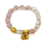 YMWALK Elegant 10mm Crystal Bead Bracelet with Premium Storage Box, Healing Gemstone Jewelry for Men and Women - Gift for Birthdays, Valentines, Christmas, and Special Occasions (Pink)