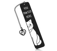 YMWALK Metal Cat Bookmark, Funny Kitten Bookmarks Bookish Gifts for Women Men Kids Students Book Lovers,Cute Book Markers with Tassels for Friend Birthday, Christmas, Graduation Gifts (ST01)