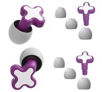YMWALK Noise Cancelling Ear Plugs for Sleeping & Swimming,30dB Soft and Reusable Silicone Earplugs with 3 Sizes Ear Tips S/M/L, Waterproof Earplugs for Travel, Study, Working (Purple)