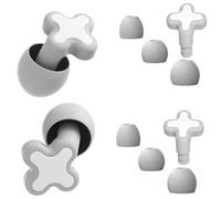 YMWALK Noise Cancelling Ear Plugs for Sleeping & Swimming,30dB Soft and Reusable Silicone Earplugs with 3 Sizes Ear Tips S/M/L, Waterproof Earplugs for Travel, Study, Working (Grey)