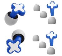 YMWALK Noise Cancelling Ear Plugs for Sleeping & Swimming,30dB Soft and Reusable Silicone Earplugs with 3 Sizes Ear Tips S/M/L, Waterproof Earplugs for Travel, Study, Working (Blue)