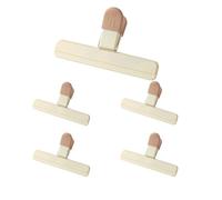 YMWALK Plastic Chip Bag Clips,Set of 5,Durable,Airtight,and Reusable Food Sealing Clips in Assorted Colors for Home,Kitchen, and Travel.Ideal for Snacks,Coffee,and Storage Solutions (Beige)