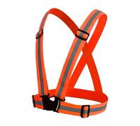 YMWALK Reflective Vest,High Visibility Vest Adjustable Safety Hi Vis Sports Gear Safety Equipment, Suitable for Outdoor Night Running Jogging Hiking Cycling Walking Men Women Kids (Orange)