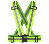 YMWALK Reflective Vest,High Visibility Vest Adjustable Safety Hi Vis Sports Gear Safety Equipment, Suitable for Outdoor Night Running Jogging Hiking Cycling Walking Men Women Kids (Green)