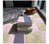 YMXBHN 0.4 Inch Extra Thick Puzzle Play Mat - 18Pcs 12X12 Inch Plush Interlocking Foam Tiles,Anti-Slip Crawling Mats for Kids Room, EVA Soft Carpet Squares,pink + apricot