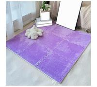 YMXBHN 16PCS Soft Plush Foam Floor Mats 12X12inch Carpet Squares Interlocking Fluffy Tiles Cut-To-Fit Puzzle Carpet Rug for Bedroom Living Room Decoration,Purple,0.4inch thick