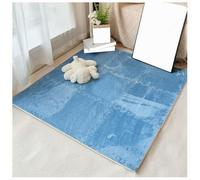 YMXBHN 16PCS Soft Plush Foam Floor Mats 12X12inch Carpet Squares Interlocking Fluffy Tiles Cut-To-Fit Puzzle Carpet Rug for Bedroom Living Room Decoration,Blue 3,0.5inch thick
