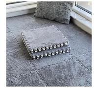 YMXBHN 8 Pcs Soft Interlocking Foam Play Mat Tiles Plush Carpet Squares 12X12 Inch Fluffy Area Rug Anti Slip for Toddlers Playroom Bedroom Decor,gray