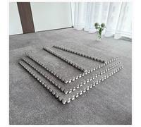 YMXBHN Short Plush Interlocking Carpet Foam Tiles - 24X24 Inch Soft Comfortable Floor Area Rugs with Border - Easy-Assemble Carpet Puzzle Mats for Living Rooms/Balconies,Light gray,12pcs