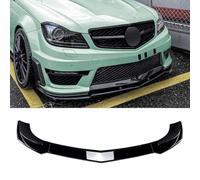 YMXFKY Car Front Bumper Splitter Spoiler Diffuser Lip for Mercedes Benz C Class W204 S204 AMG Line 2011 2012 2013 2014 Car Styling Body Kit,Glossy Black
