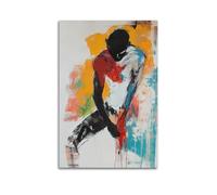 YMXHJJ Exquisite Modern Family Canvas Wall Art Picture Print Photo Album-Abstract Athletic Figure Poster, Bold Colorful Expression for Sports Enthusiasts 16x24inch(40x60cm)
