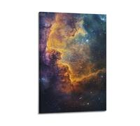 YMXHJJ Exquisite Modern Family Canvas Wall Art Picture Print Photo Album-Abstract Space Galaxy Poster Stunning Nebula And Stars View 16x24inch(40x60cm)