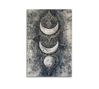 YMXHJJ Exquisite Modern Family Canvas Wall Art Picture Print Photo Album-Brutalist Abstract Moon Phase Poster, Mysterious Celestial Design 20x30inch(50x75cm)