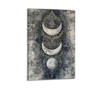 YMXHJJ Exquisite Modern Family Canvas Wall Art Picture Print Photo Album-Brutalist Abstract Moon Phase Poster, Mysterious Celestial Design 12x18inch(30x45cm)