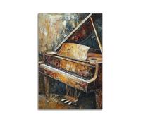 YMXHJJ Exquisite Modern Family Canvas Wall Art Picture Print Photo Album-Brutalist Abstract Music Poster Grand Piano Artwork 16x24inch(40x60cm)