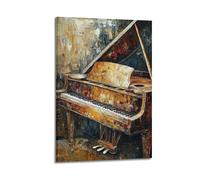 YMXHJJ Exquisite Modern Family Canvas Wall Art Picture Print Photo Album-Brutalist Abstract Music Poster Grand Piano Artwork 24x36inch(60x90cm)